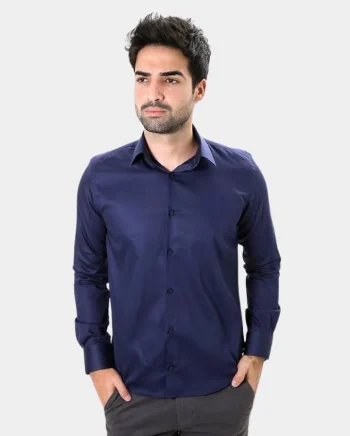 Camisa Manga Longa Slim Fit Básica Lisa #